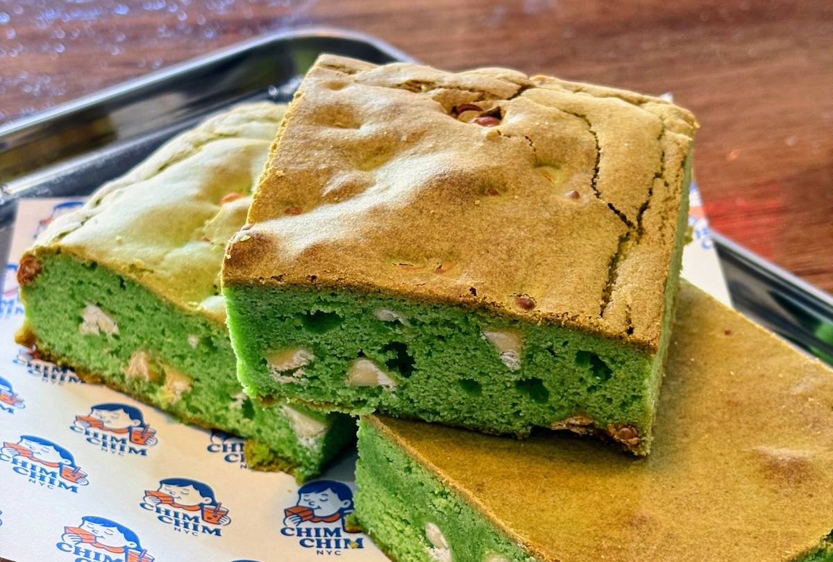 Matcha cake and more await at this NYC cafe. | Photo courtesy of Chim Chim