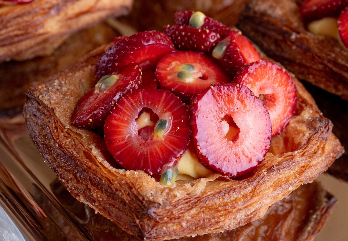 Try a pastry topped with fresh fruit at this popular NYC bakery. | Photo courtesy of Hani's 