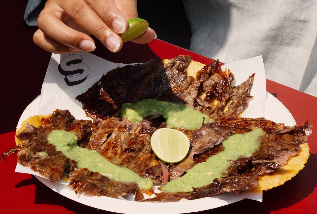 Santiago Perez, co-founder of Cosme, opened this CDMX-style taqueria in May 2025. | Photo courtesy of Santo Taco