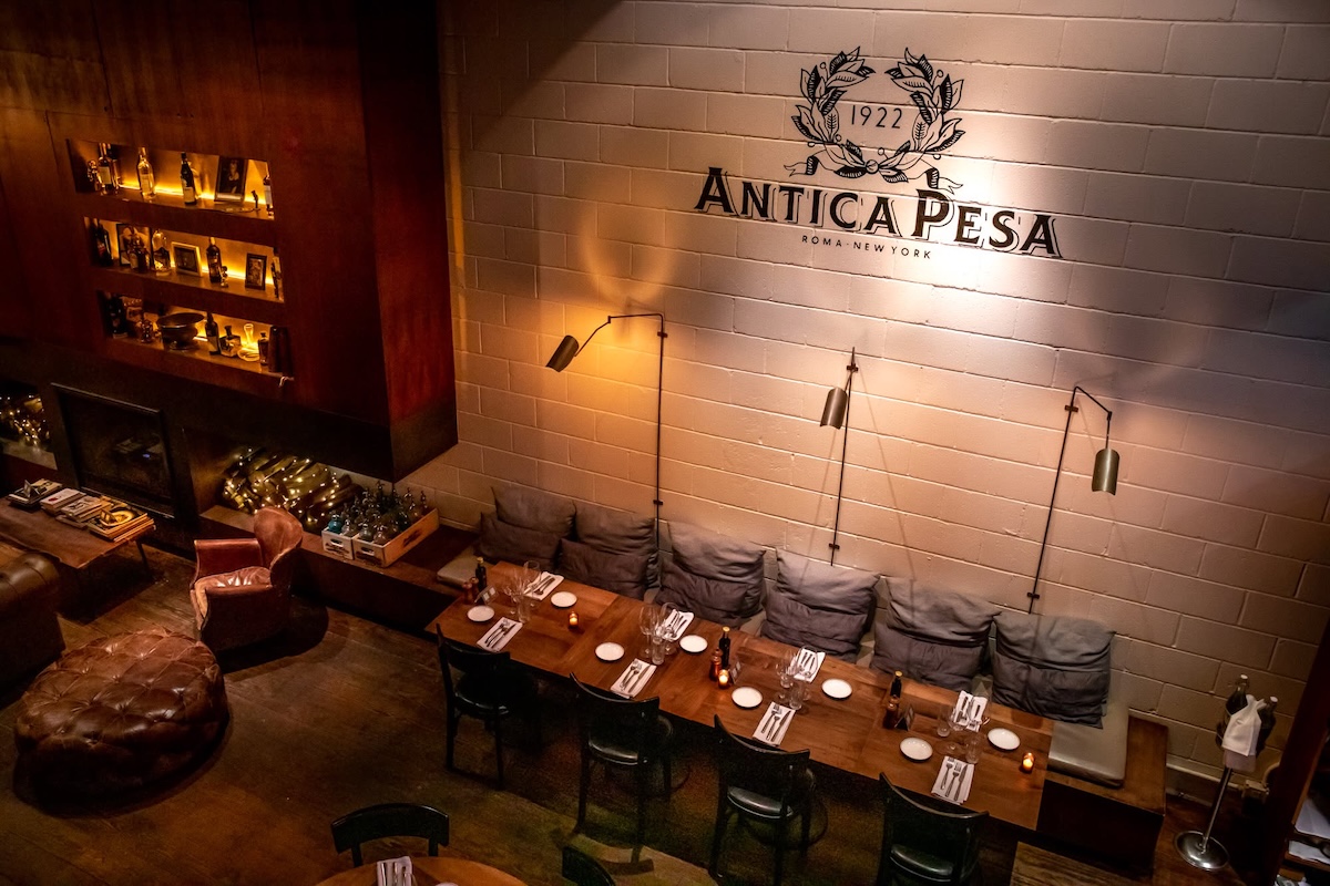 The erstwhile dining room at Antica Pesa. | Photo courtesy of Antica Pesa nyc news