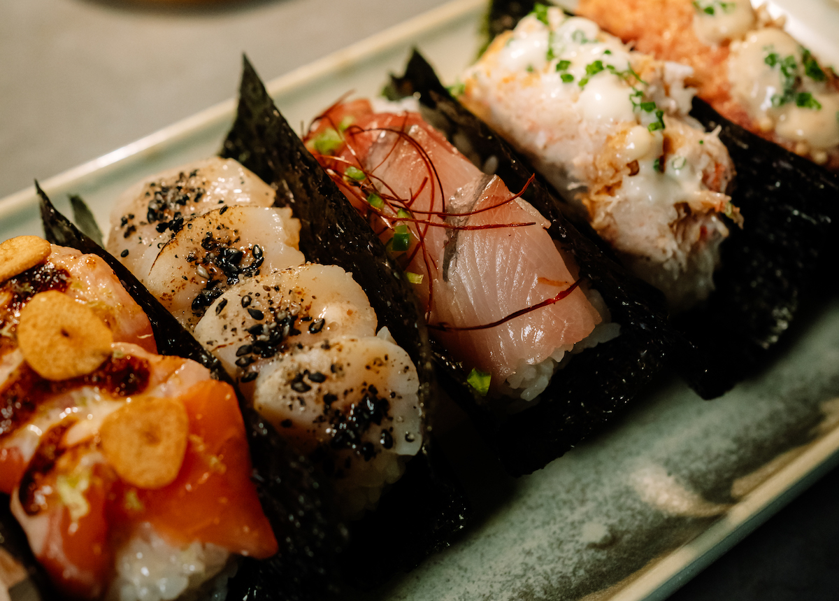 A selection of made-to-order hand rolls at NoriFish, which recently opened inside Central Food Hall. | Photo by JETPVCK Media