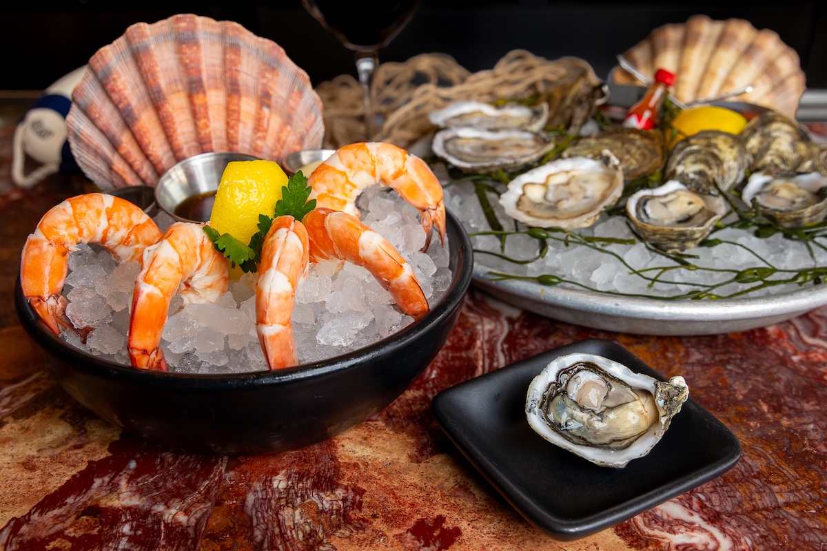 PHX_JG Steakhouse Summer Social oysters and shrimp cocktail JG Steakhouse food photos by Debby Wolvos - DiningOut Join the Summer Soiree at this Phoenix hotel restaurant. | Photo courtesy of J&G Steakhouse