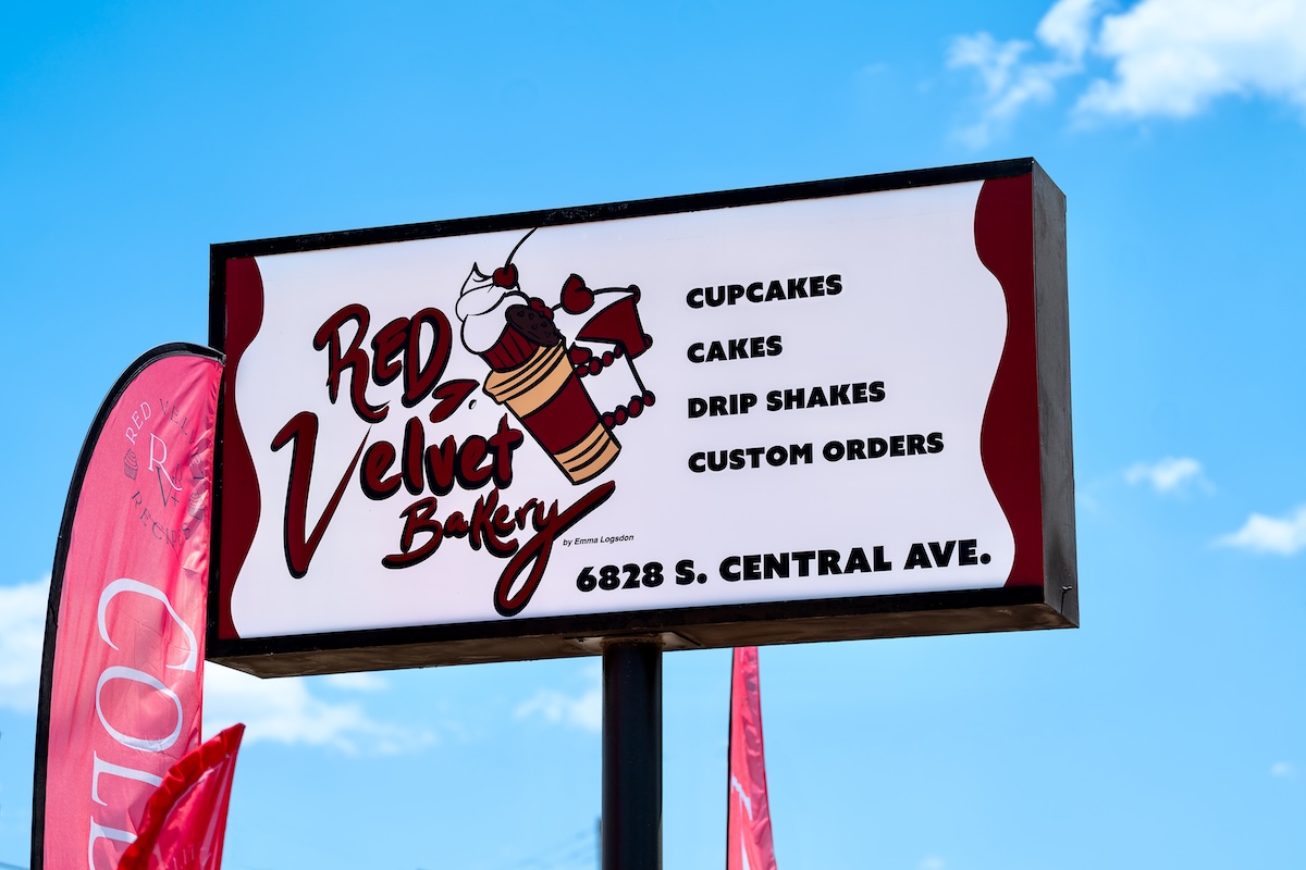 Red Velvet sign. | Photo Courtesy of Red Velvet Recipes