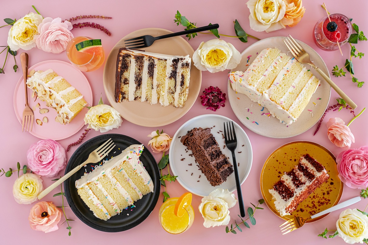 Cake slices almost too pretty to eat. Almost. | Photo courtesy of Too Sweet Cakes