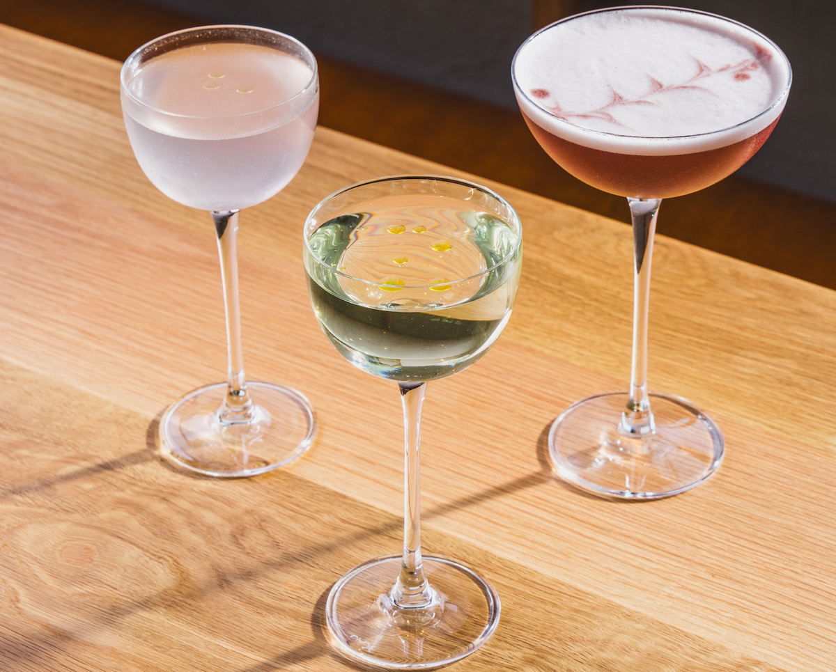 A trio of cocktails showcases the understated, elegant approach to drinks and design at So. Fox. | Photo by Dave Crawford