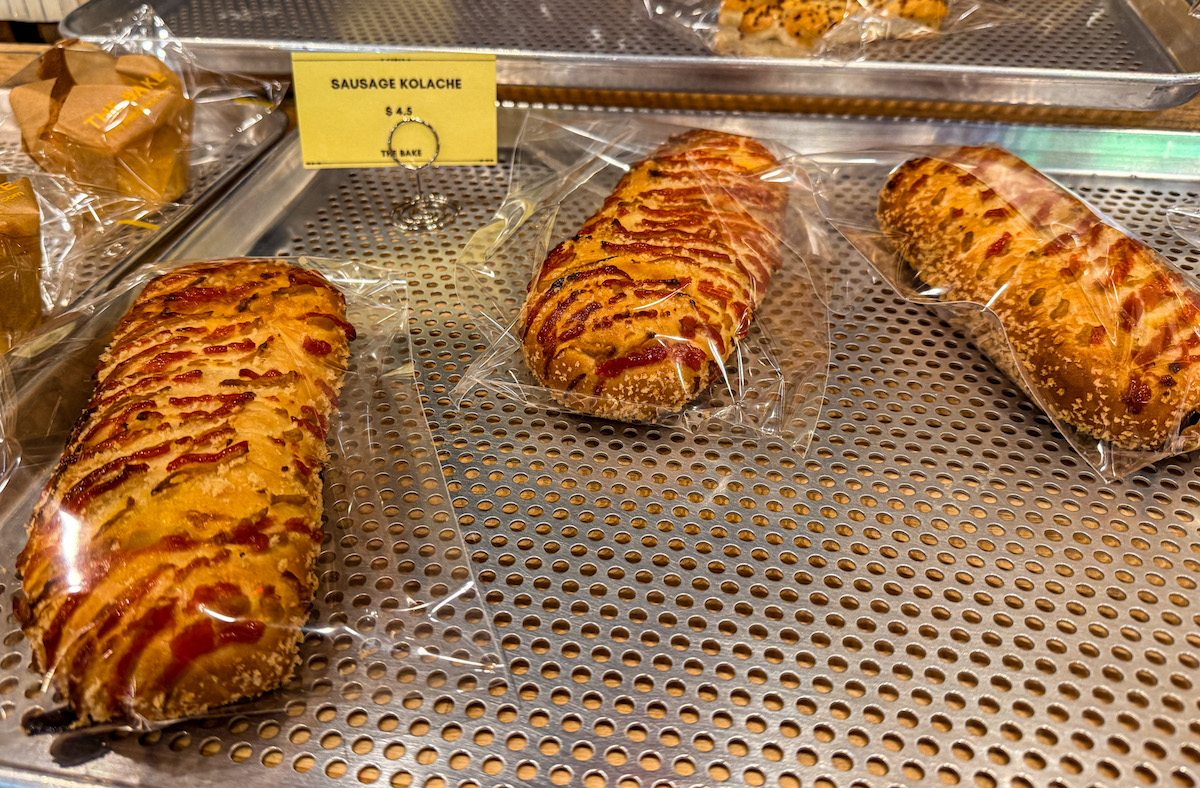 Individually wrapped sausage kolaches at the Bake in Duluth feature sausage encased in a cheese-crusted dough. | Photo by Sarah Bisacca