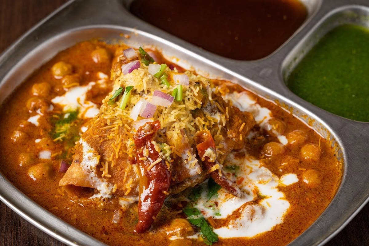 Samosa chaat at Shiv Sagar. | Photo by Shiv Sagar