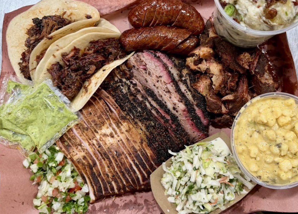 Brisket, sausage, ribs, tacos and classic sides make up a sprawling barbecue spread at Grand Prairie favorite Zavala’s Barbecue. | Photo by Zavala’s Barbecue