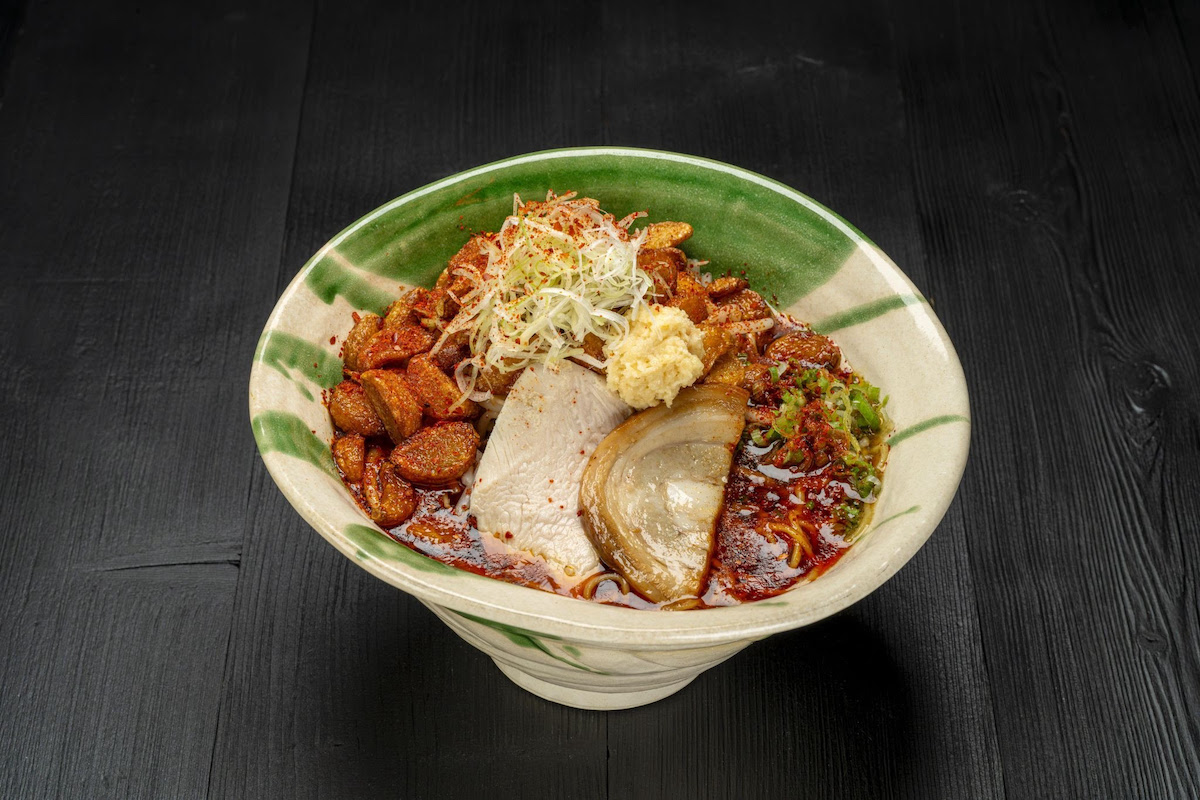 JINYA Ramen Bar’s Aka Oni Spicy Garlic Ramen is one of two limited-time Chef’s Specials available through November 30. | Photo by Jinya