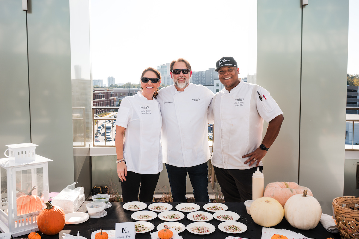 The Marlow’s Tavern team serves up bites during Taste Brookhaven, which returns October 1 with 16 participating restaurants. | Photo by Lauren Liz Photo