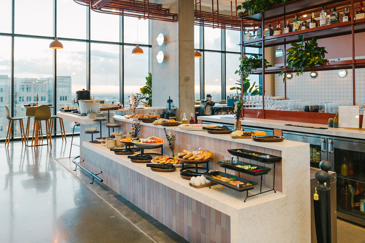 The Branch’s  continental-style Harvest Table features baked goods, fruit, charcuterie, cheese and a yogurt and honey bar. | Photo by Rebekah Flores