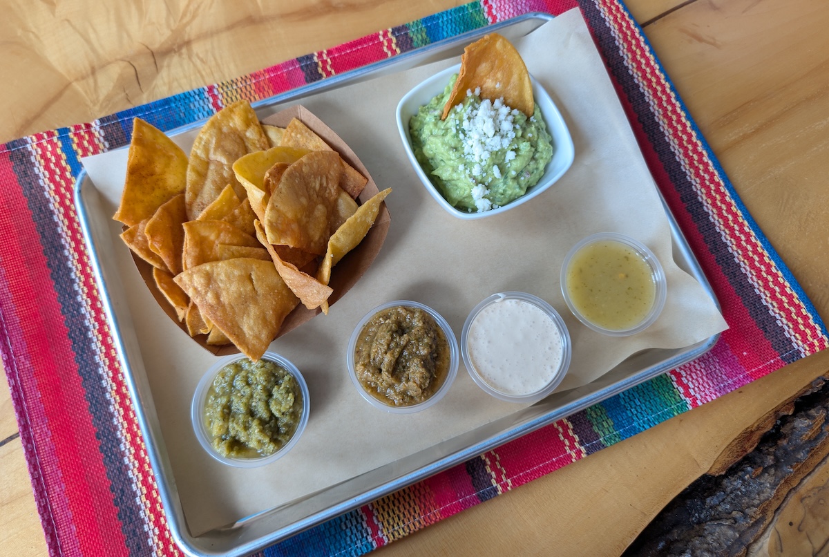 DEN_Baja_Burrito_wilde_by_Linnea_Covington_chips - DiningOut House-made chips, guacamole, and salsas. | Photo by Linnea Covington
