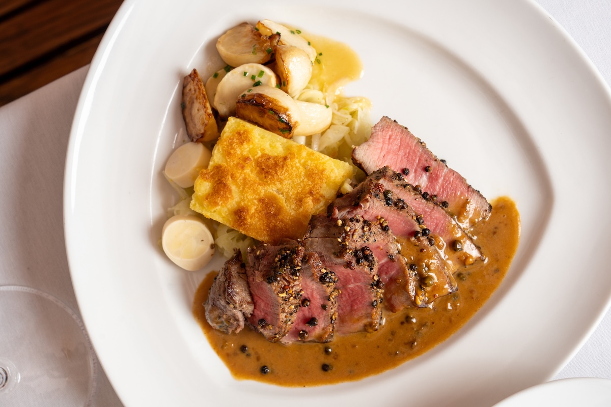 The Colorado filet mignon au poivre at Soupçon. | Photo by Stephanie Kelly Photo