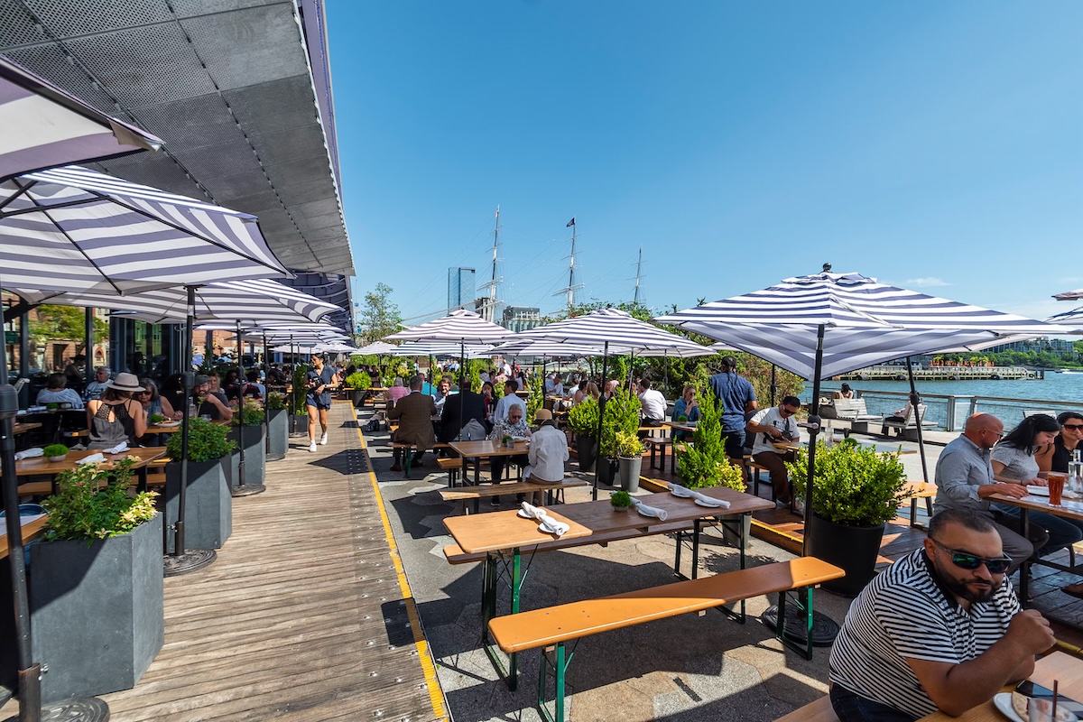 With a great outdoor seating area, this is a great place to bring your dog. | Photo courtesy of Industry Kitchen