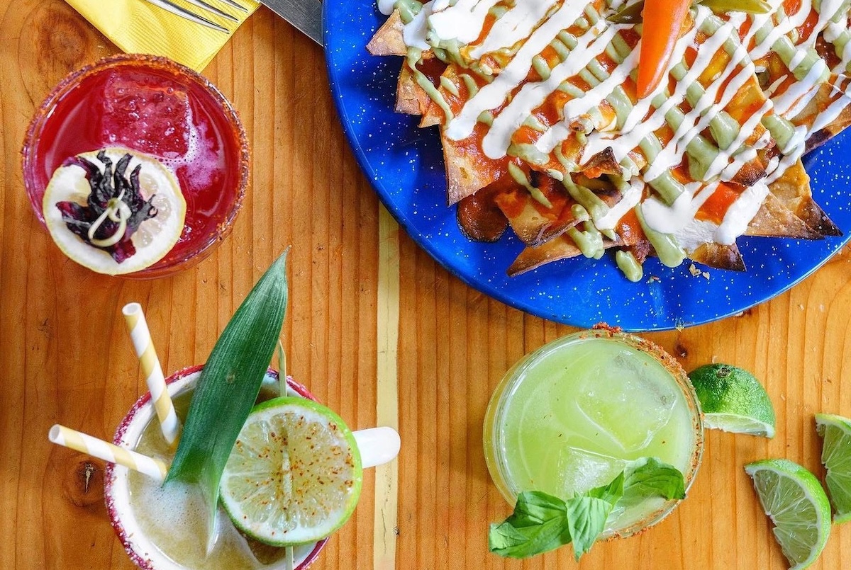 Nachos, Margaritas, and dogs make for a great NYC afternoon. | Photo courtesy of La Contenta Oeste