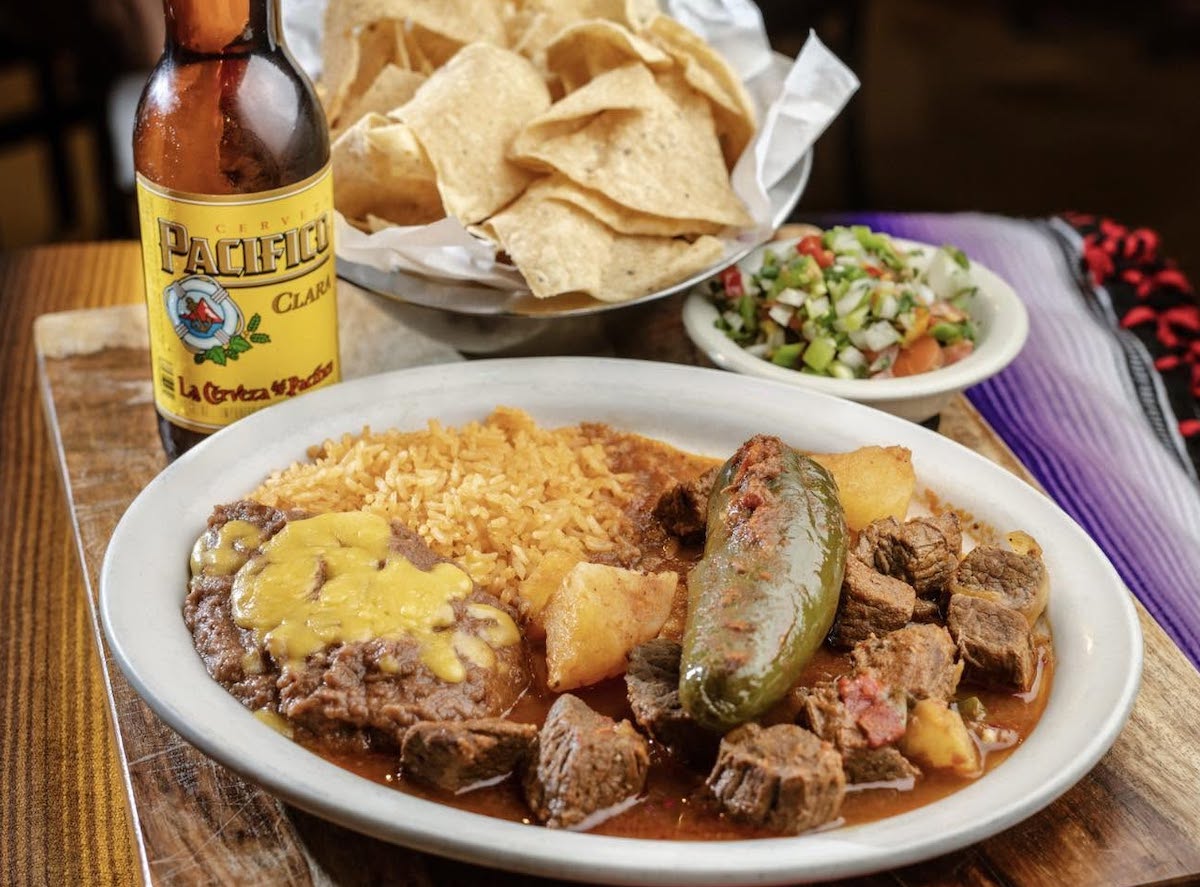 A hearty plate at Ojeda’s, the old-school Dallas favorite that readers named their No. 1 Mexican restaurant. | Photo by Ojeda's