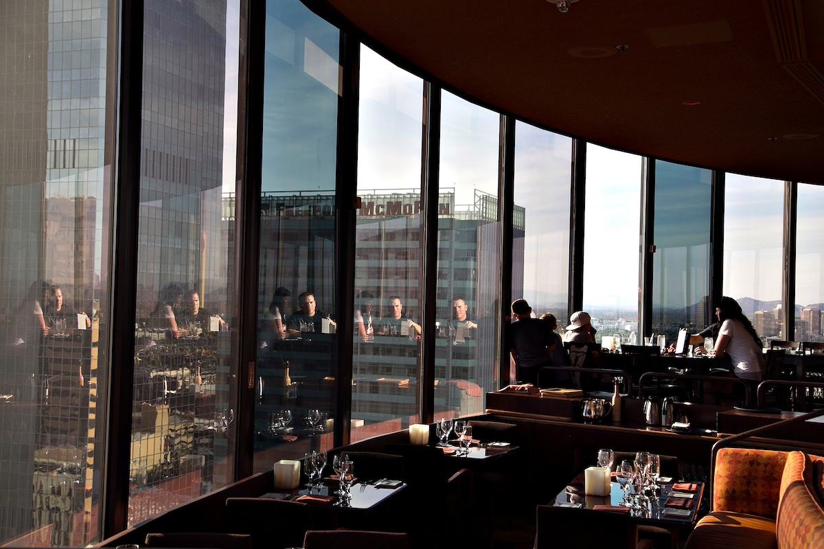 The Compass in Phoenix rests on top of the Hyatt Regency. | Photo by Nick Oza