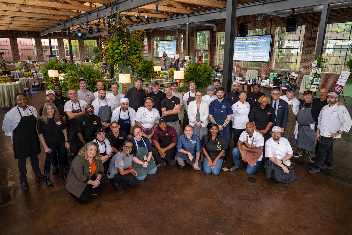 Atlanta chefs gather at the Foundry at Puritan Mill for Open Hand’s annual Party in the Kitchen, which brings the city’s restaurant community together in support of the nonprofit’s mission. | Photo by Open Hand Atlanta