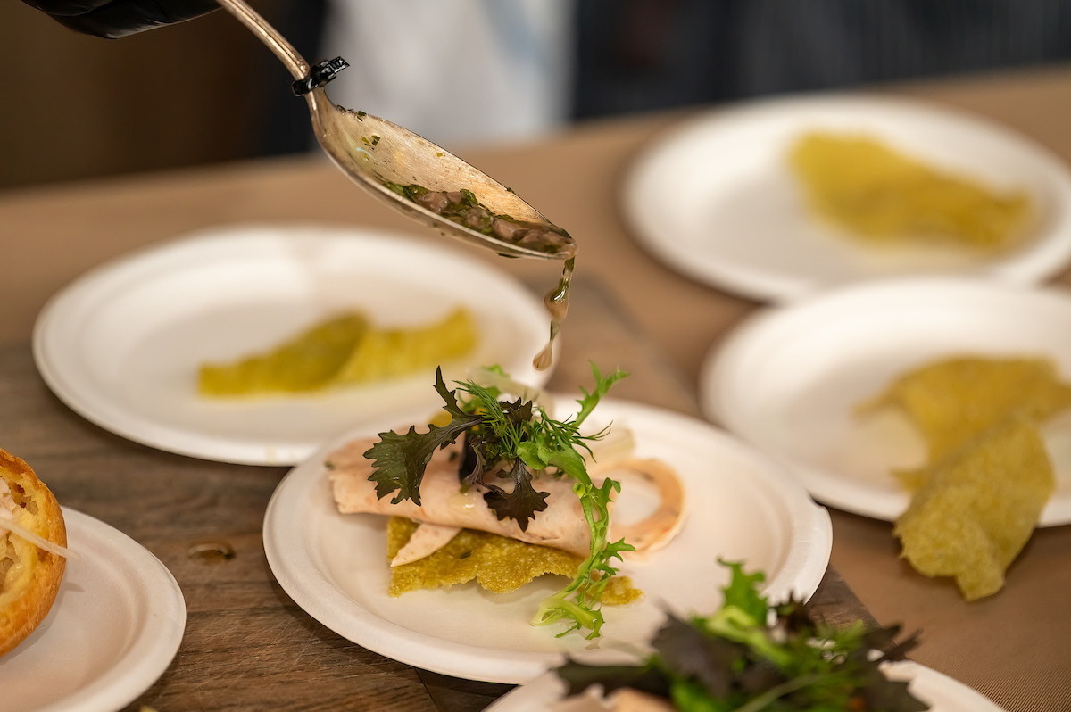 Chefs prepare tasting portions for guests at Party in the Kitchen, where bites from Atlanta restaurants are the centerpiece of the annual fundraiser. | Photo by Open Hand Atlanta