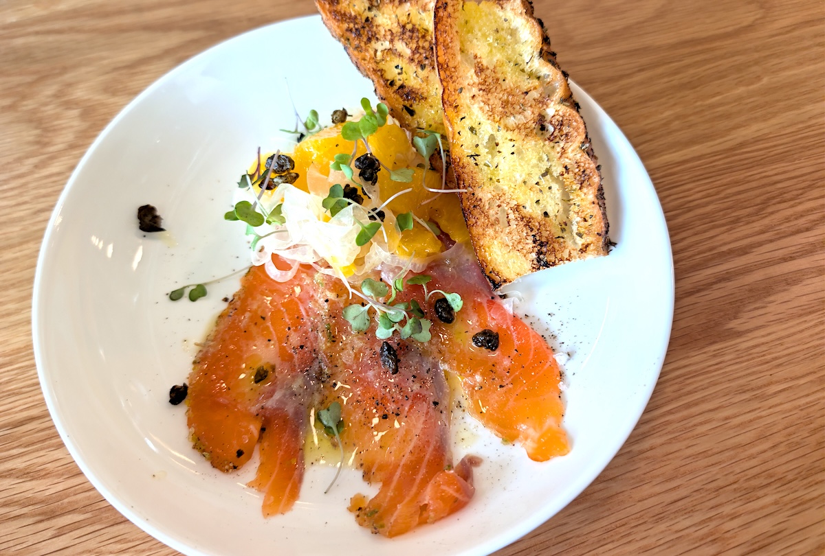 The 72-hour Citrus Cured Salmon at Risica. | Photo by Linnea Covington