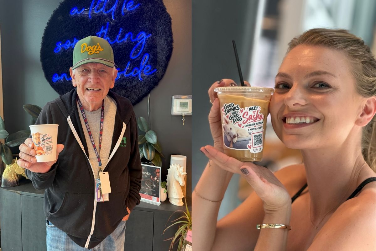 Customers showing off their cute dog cups. | Photo courtesy of Side Pony