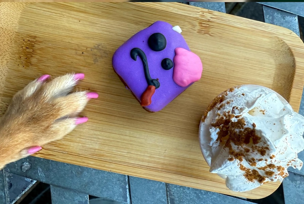 NYC_Château Le Woof_baked goods dog - DiningOut Paws up for baked goods. | Photo courtesy of Château Le Woof