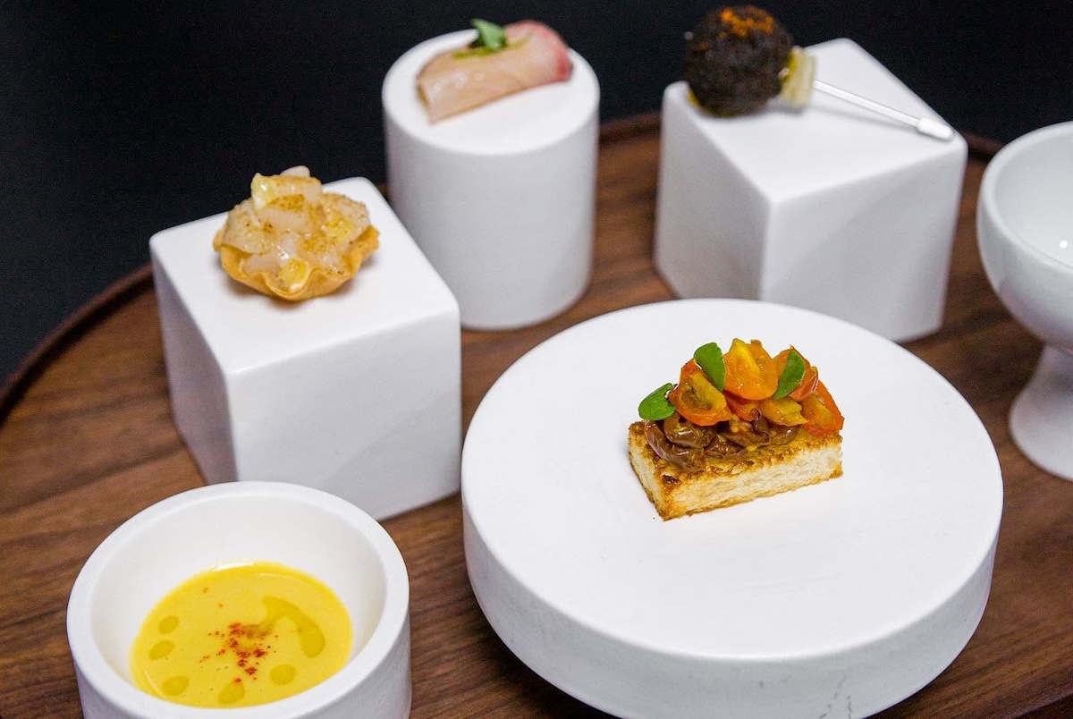 The amuse bouche selection is inspired by Korean banchan. | Photo courtesy of Jungsik NYC