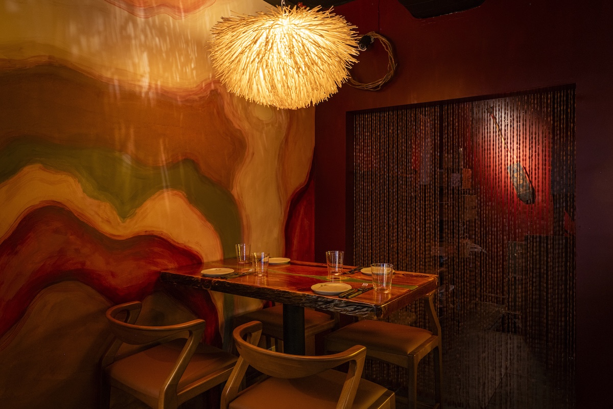 The dark and sexy interior of iara. | Photo by Evan Sung