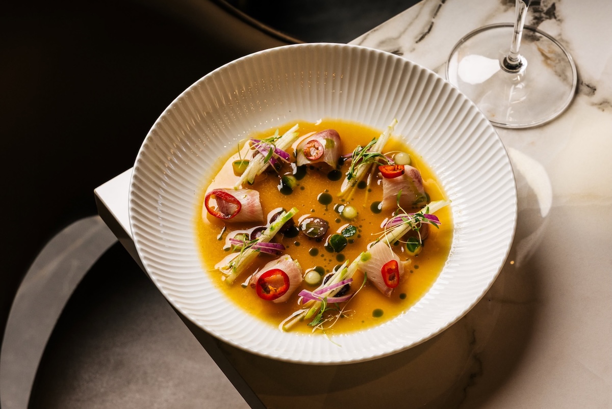 Hamachi Crudo. | Photo courtesy of Belmont Kitchen & Cocktails