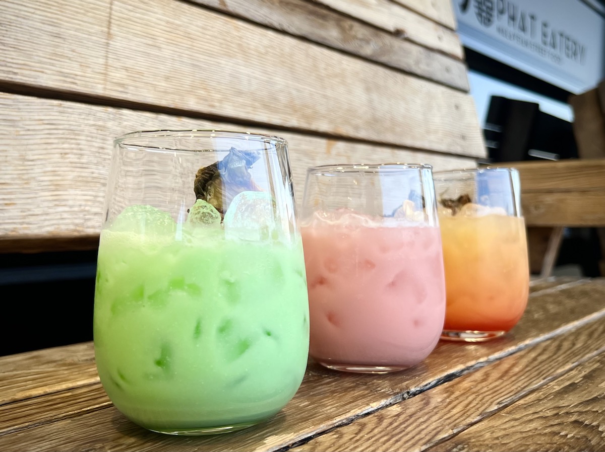 Phat Eatery's colorful spirit-free beverages. | Photo by Kevin Le 